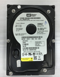 WD SATA 80 GB HDD